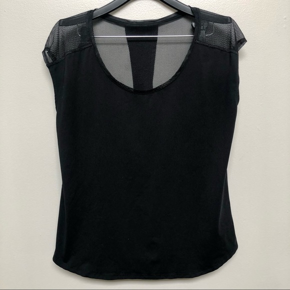 Fabletics Black Mesh Vanessa Top w/ Racerback - Picture 3 of 8